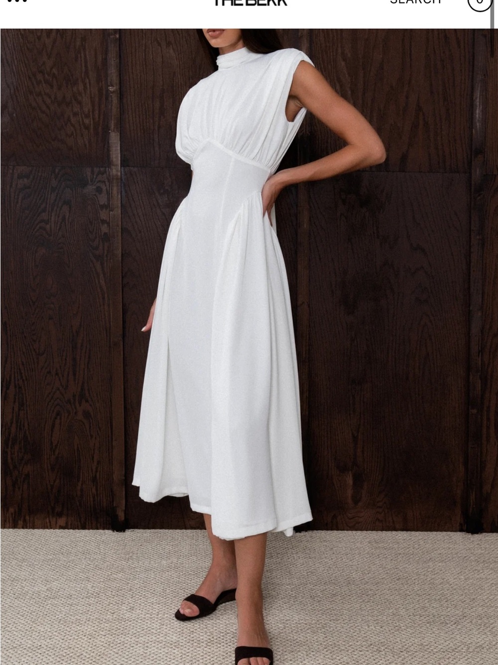 The Bekk Eliana Sleeveless Scarf Dress, Off White